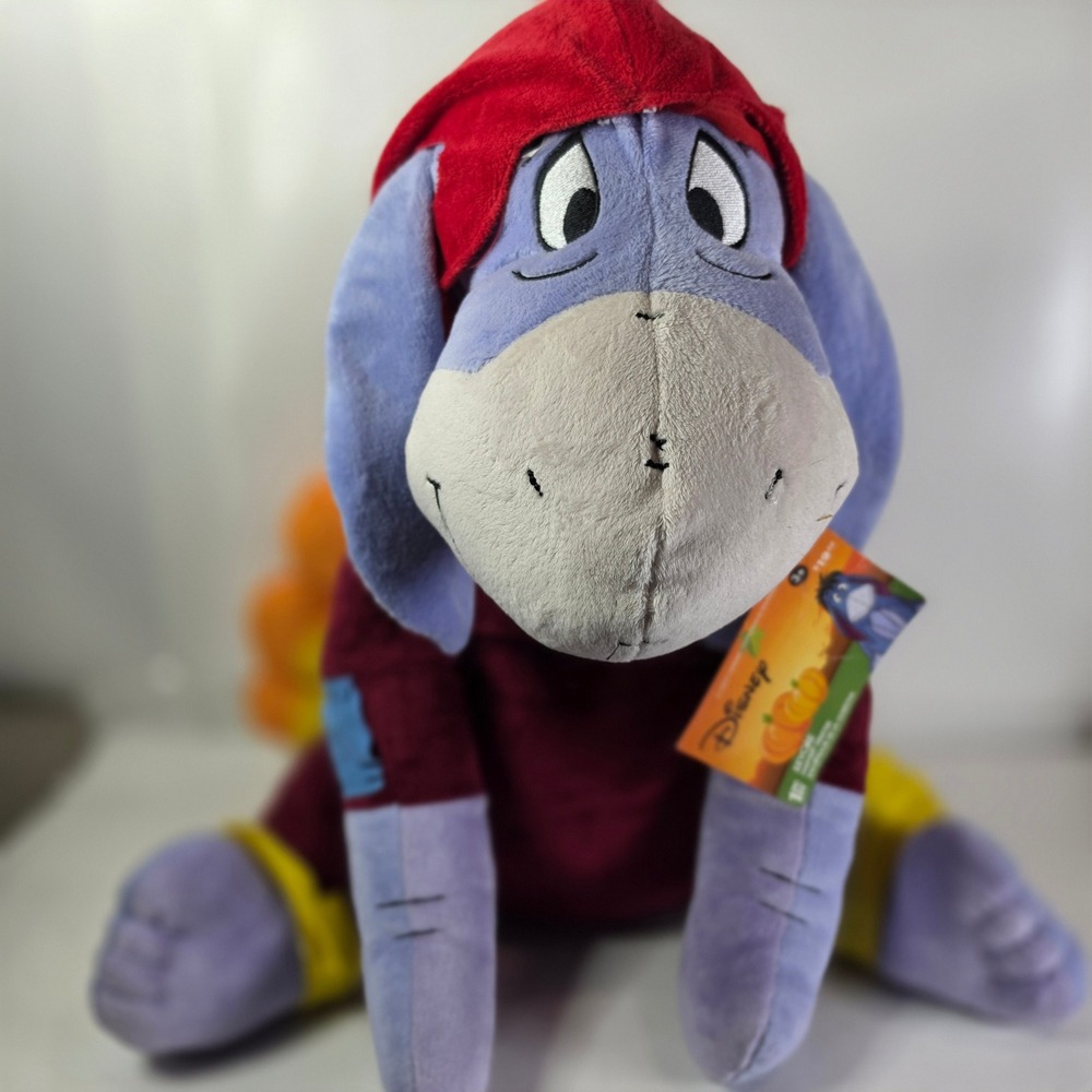 Disney Gemmy Eeyore Turkey Plush Thanksgiving Greeter Large 22" NWT Vintage